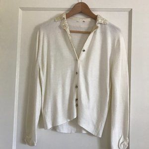 Vintage sweater with sequence and rhinestone buttons